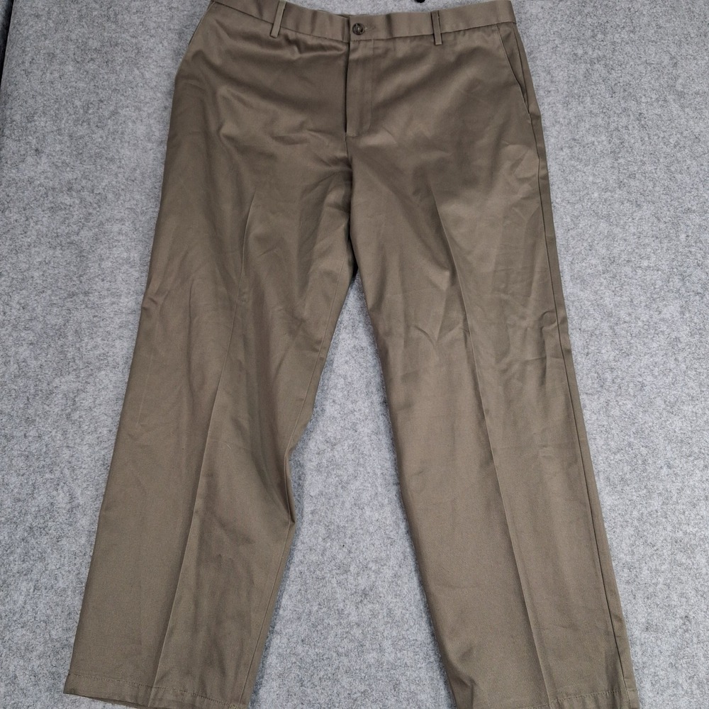 Dockers Signature Khaki Pants Mens 38x30 Brown Classic Fit D3 Cotton Chinos